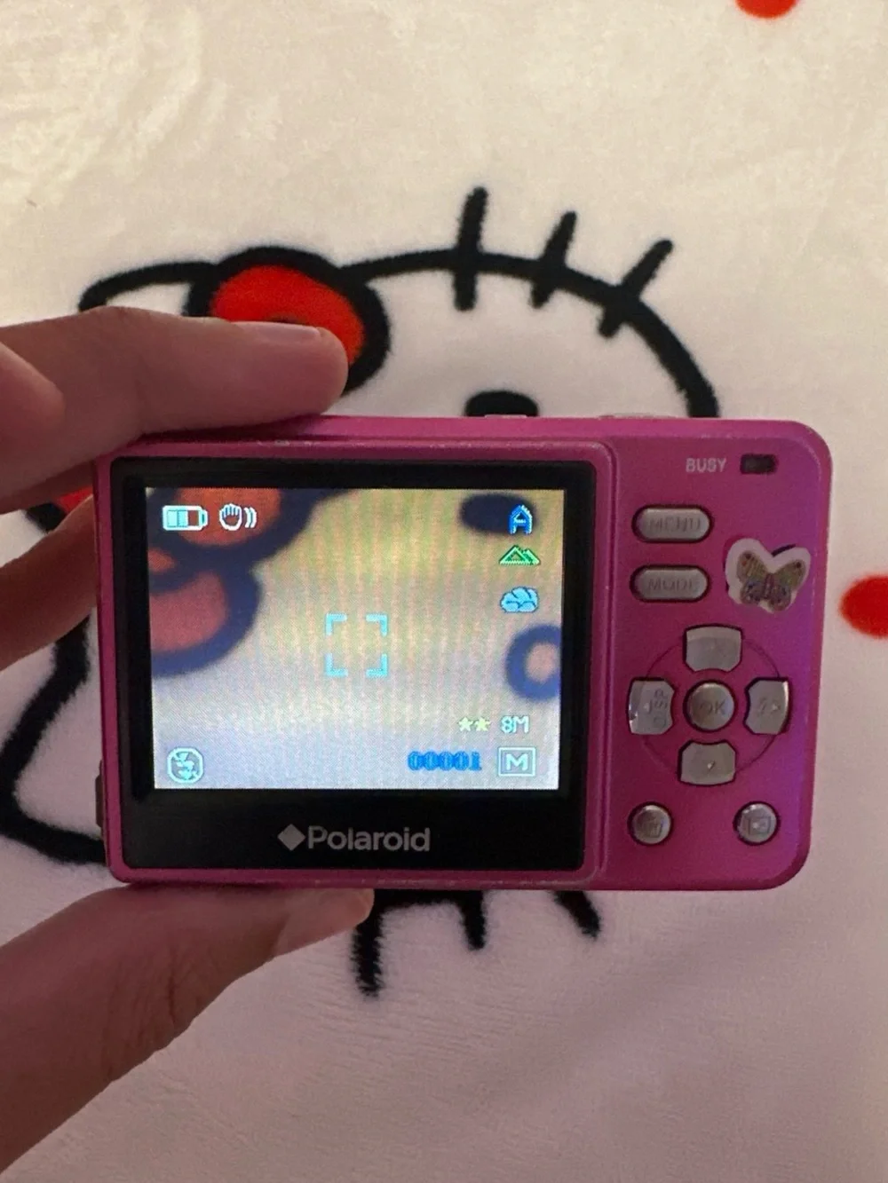 Polaroid Pink Point-and-Shoot Digital Camera with Silver Lens